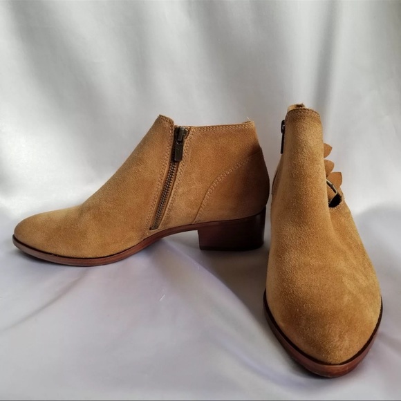 EUC Frye Womens Ray Bootie Ankle Boot Tan Suede Women’s Size 8 M - Picture 7 of 8